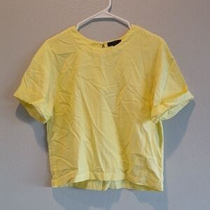J. Crew Sunny Yellow Blouse Size 4 100% Cotton Summer Shirt